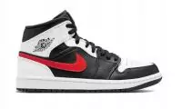 nike air jordan 1 mids 2021 black chile red white